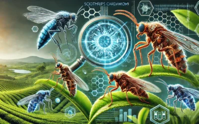 La historia y evolución del trips del té (Sciothrips cardamomi y Helionothrips errans): un pequeño insecto con gran impacto
