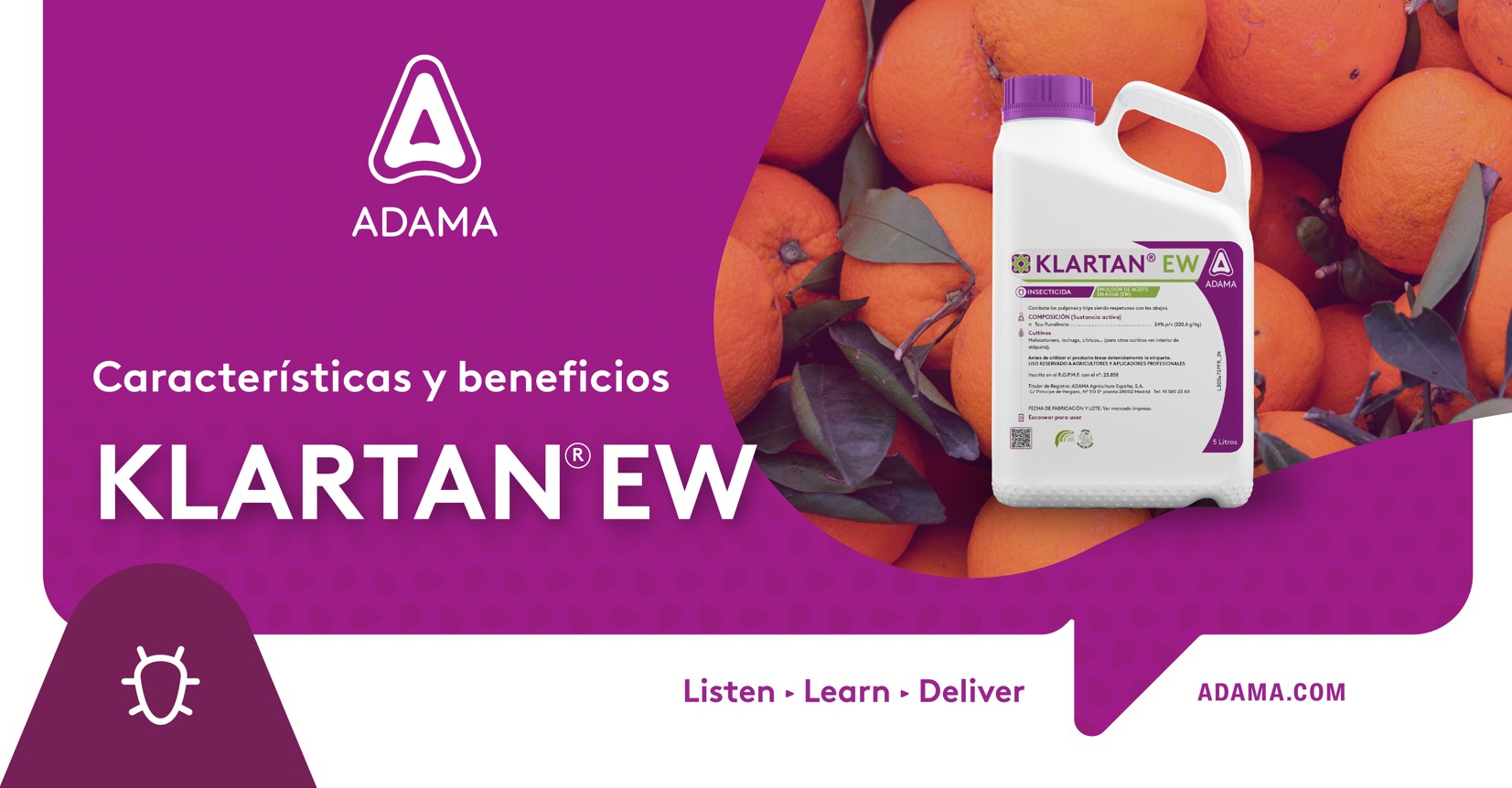 KLARTAN® EW frente a Scirtothrips aurantii y Scirtothrips dorsalis